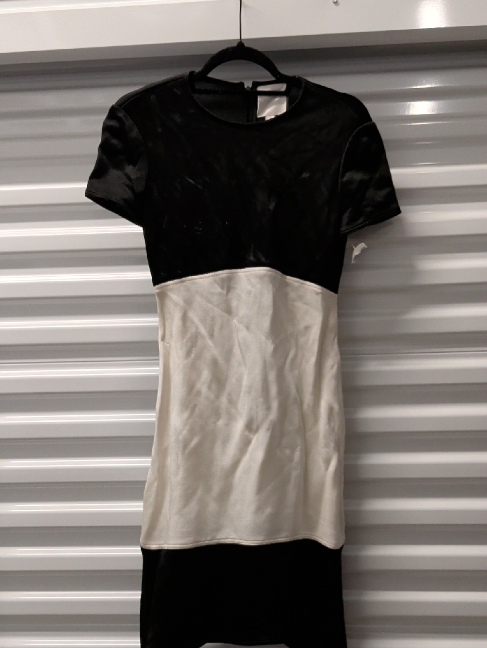 Ralph Rucci Black and White Colorblock Mini Dress